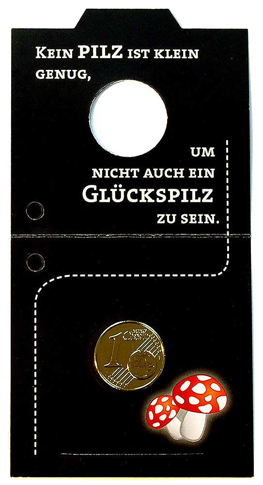 Glückscents Pilz Schwarz aufgeklappt